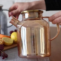 Wilmax tekanna 1,6 L i termoglas, PVD-finish