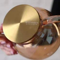 Wilmax tekanna 1,6 L i termoglas, PVD-finish