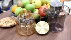 Wilmax tekanna 1,6 L i termoglas, PVD-finish