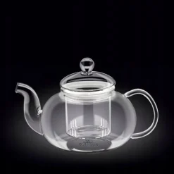 WILMAX Tekanna Glas 1200 ml – Stor Värmetålig Tebryggare med Glasfilter | Presentförpackning