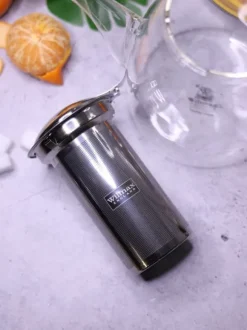 Wilmax Tekanna Glas 950 ml – Värmebeständig Tebryggare med Rostfritt Stålfilter för Spis och Servering