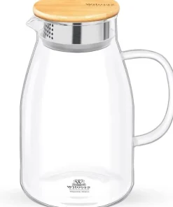 Wilmax termos-glaskaraff 1,9 L, borosilikat, bambulock