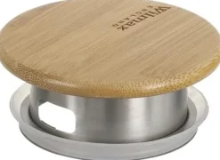 Wilmax vattenkaraff 2,4 L i borosilikatglas, bambulock