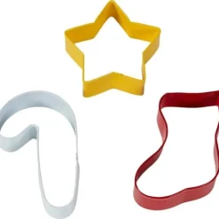 Wilton Jul Utstickare Stjärna-Strumpa-Candy Cane 3 Pack Cookie Cutter