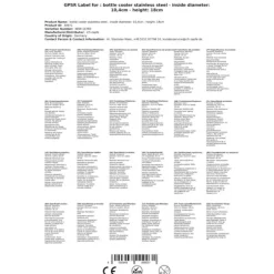 Wine cooler, bottle cooler, rostfritt stål