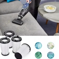 6x Filter EF150 för Electrolux Ergorapido / AEG dammsugare