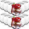12x glasburkar Burkar Behållare Koppar Yoghurtkoppar Desserter 200ml