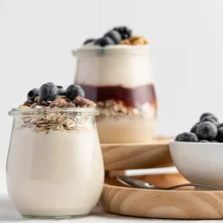 12x glasburkar Burkar Behållare Koppar Yoghurtkoppar Desserter 200ml