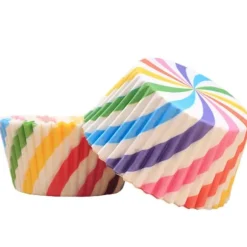 100x Randiga Muffinsformar