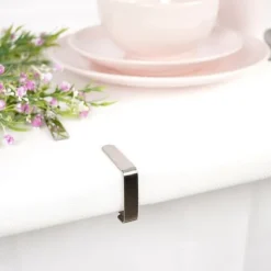 4x stålklämmor hållarklämma för bordsduk, vaxduk, bordsskiva