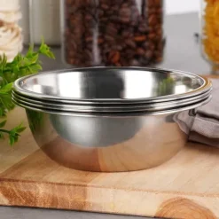 4x stålskål för dipsås, såsbåt, dipskål, salladsskål 11 cm 250 ml