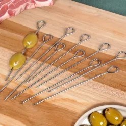 10x stålspett för rulader, rulader, kött, inslagning, stekning