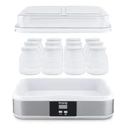 Yaourtière HKOENIG - ELY120 - Kapacitet 12 burkar á 160ml - Programmerbar upp till 15h - 15W