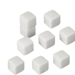 YepYes Ice Cube Stones Whisky Rocks Återanvändbara dryckskylare Stenar för kylning Vinöl Drycker 9ST Vit
