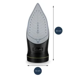 ZEEGMA Ironee - Sladdlös strykjärn - Horisontell och vertikal ångstrykning - 2600 W - Avkalkningssystem - Keramisk sål - Svart