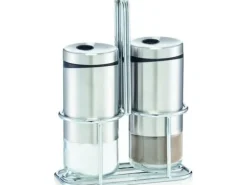 Zeller för salt och peppar, 3 delar, glas/rostfritt stål