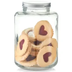 Zeller köksförvaringsburk i glas med metalllock 7 liter