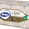 Zewa Näsdukar för engångsbruk ZEWA Softis, 4-lagers, 80 st, i ask