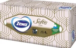 Zewa Näsdukar för engångsbruk ZEWA Softis, 4-lagers, 80 st, i ask